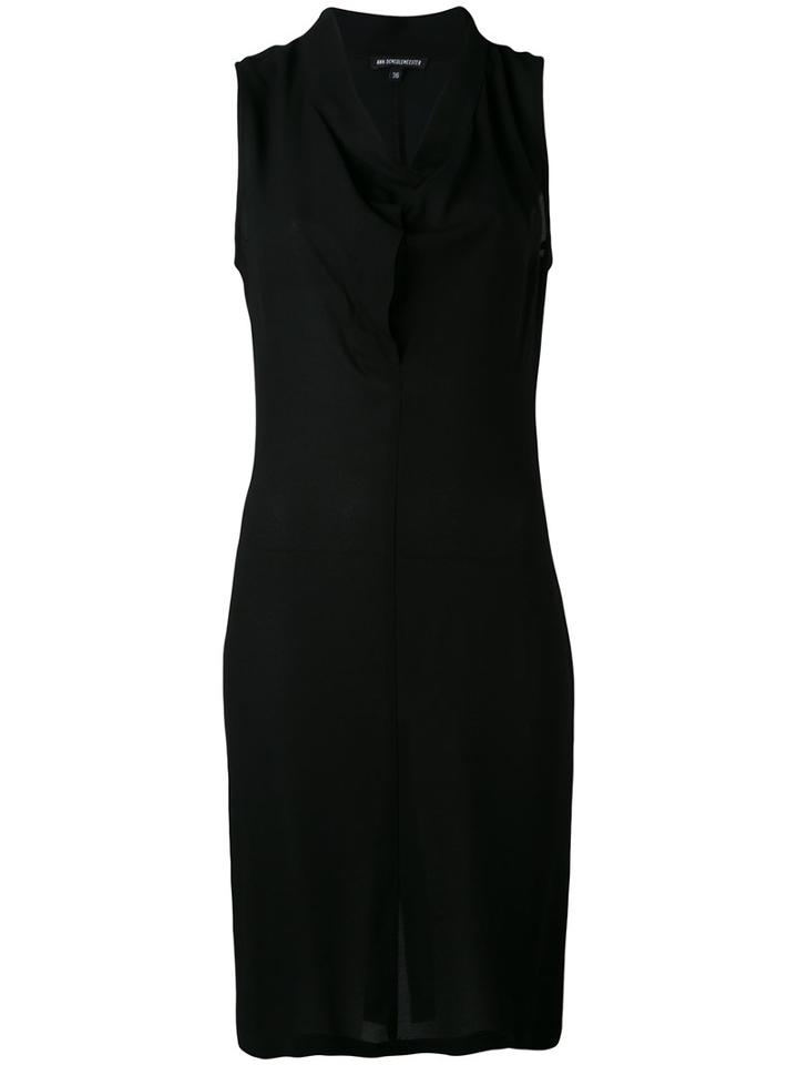 Ann Demeulemeester - Distressed Cowl Dress - Women - Spandex/elastane/rayon - 36, Black, Spandex/elastane/rayon