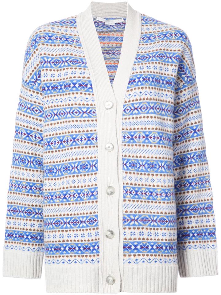 Stella Mccartney Fairisle V-neck Cardigan - Nude & Neutrals