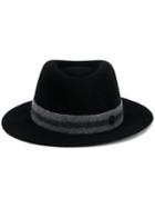 Maison Michel Wide Brim Hat, Women's, Size: Medium, Black, Wool/wool Felt