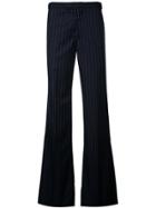 Alexander Mcqueen Loose Fit Pinstripe Trousers - Black