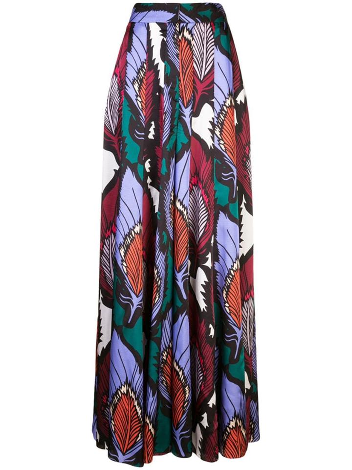 Carolina Herrera Feather Printed Trousers - Multicolour