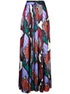 Carolina Herrera Feather Printed Trousers - Multicolour