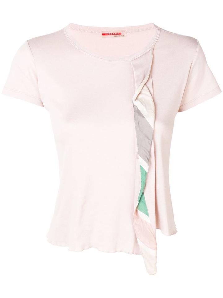 Prada Vintage 2000's Asymmetric Flappy T-shirt - Pink