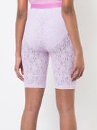 Nina Ricci Lace Biker Shorts - Pink & Purple