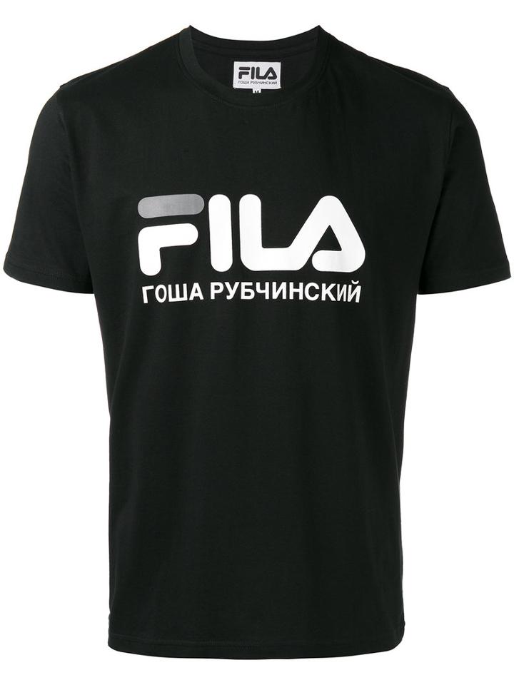 Gosha Rubchinskiy Logo Print T-shirt, Men's, Size: Small, Black, Cotton