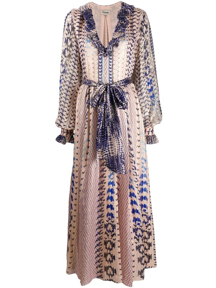 Temperley London Delilah Snakeskin-print Gown - Pink