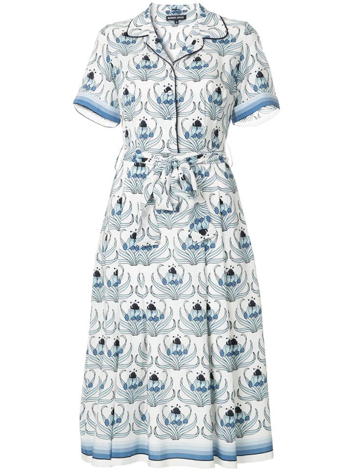 Markus Lupfer Floral Print Midi Dress - White