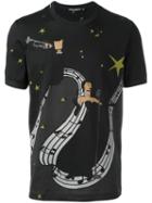 Dolce & Gabbana Jazz Band Print T-shirt, Men's, Size: 54, Black, Cotton