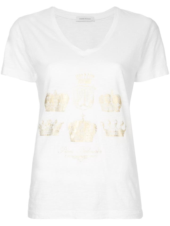 Pierre Balmain V-neck T-shirt - White