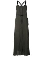 Damir Doma - Pinafore Strap Dress - Women - Linen/flax/viscose - M, Grey, Linen/flax/viscose