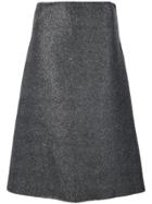 Cédric Charlier Glitter Canvas Asymmetric Skirt - Metallic