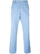 Armani Collezioni Slim-fit Chinos, Men's, Size: 48, Blue, Cotton/spandex/elastane