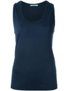 T By Alexander Wang Scoop Neck Tank Top, Women's, Size: Xs, Blue, Viscose