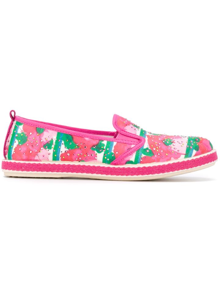 Mi Mi Sol Floral Print Slip-on Sneakers - Multicolour