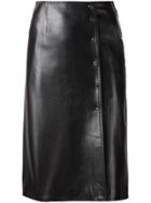 Fleur Du Mal Popper Midi Skirt - Black