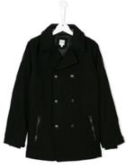 Boss Kids Teen Double Breasted Peacoat - Black