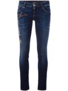 Philipp Plein Notatus Skinny Jeans, Women's, Size: 28, Blue, Spandex/elastane/polyester/cotton