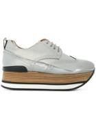 Hogan Platform Brogues - Metallic