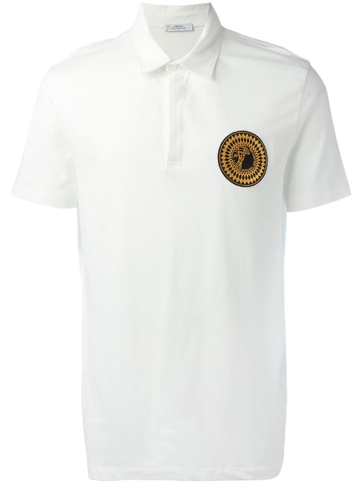 Logo Polo Shirt - Men - Cotton - Xl, White, Cotton, Versace Collection