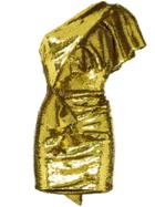 Alexandre Vauthier One-shoulder Ruffled Sequin Mini Dress - Yellow