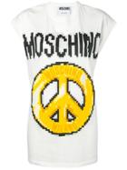 Moschino Pixelated Logo Vest Top - White