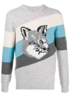 Maison Kitsuné Fox Face Jumper - Grey