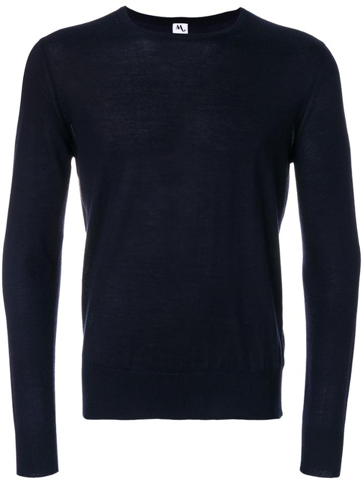 Fay Elbow Patch Jumper - Pink & Purple