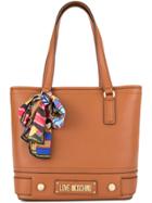 Love Moschino Scarf Detail Tote Bag - Brown