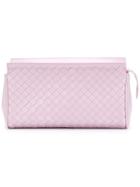 Bottega Veneta Dragee Intrecciato Nappa Cosmetic Case - Pink & Purple