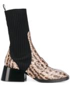 Chloé Snakeskin Effect Boots - Brown