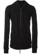 11 By Boris Bidjan Saberi Zipped Hoodie, Men's, Size: L, Black, Cotton