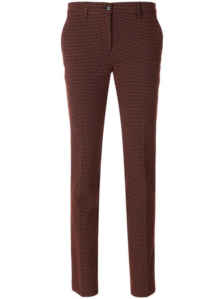 Etro - Polka Dot Jacquard Trousers - Women - Cotton/polyester/spandex/elastane/polyimide - 40, Cotton/polyester/spandex/elastane/polyimide