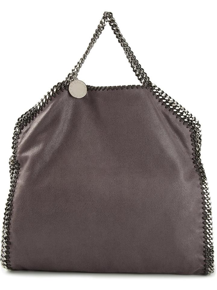 Stella Mccartney 'falabella' Tote, Women's, Grey, Artificial Fur