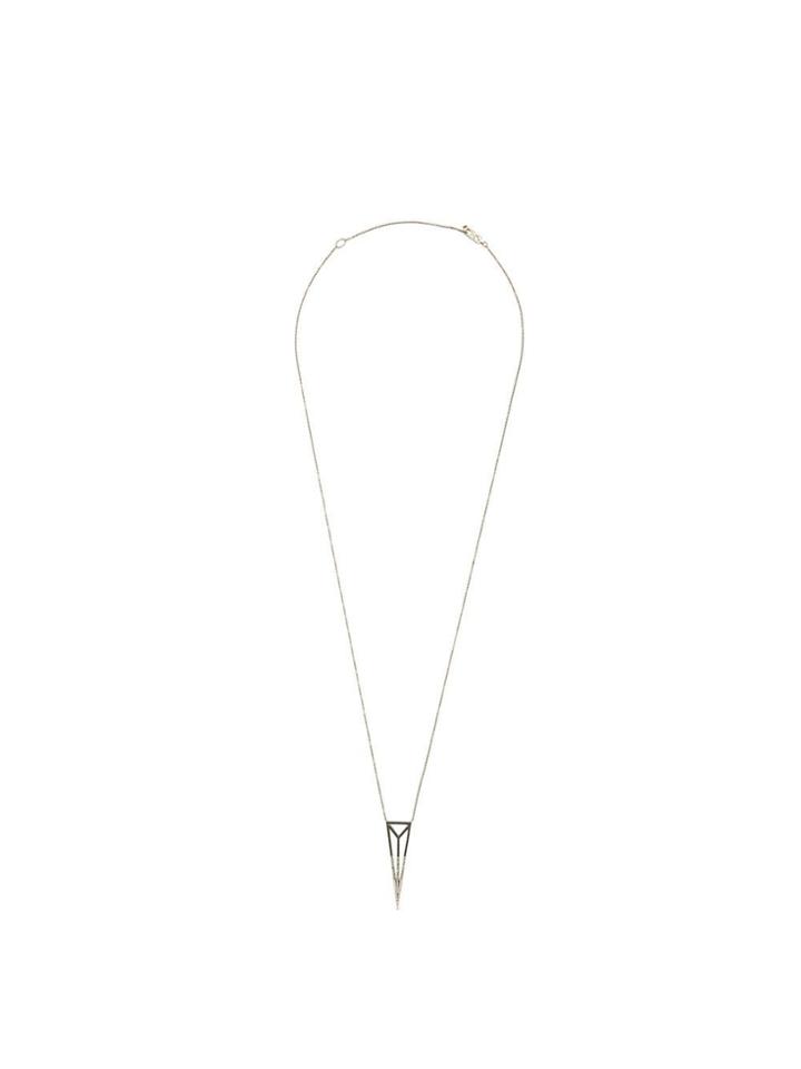 Eva Fehren 18kt Black Gold Ombre Chrysler Diamond Pendant Necklace