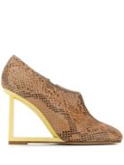 A.w.a.k.e. Mode Metallic Wedge Pumps - Neutrals