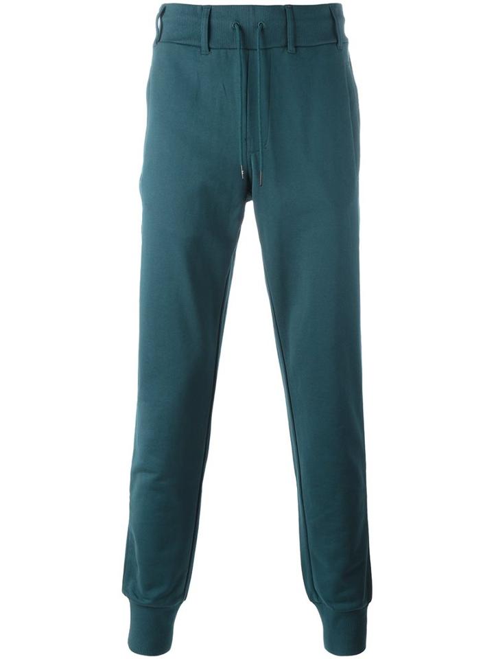 Y-3 Cuffed Hem Chinos, Men's, Size: Small, Blue, Cotton