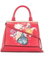 Demanumea Floral Print Tote Bag - Red