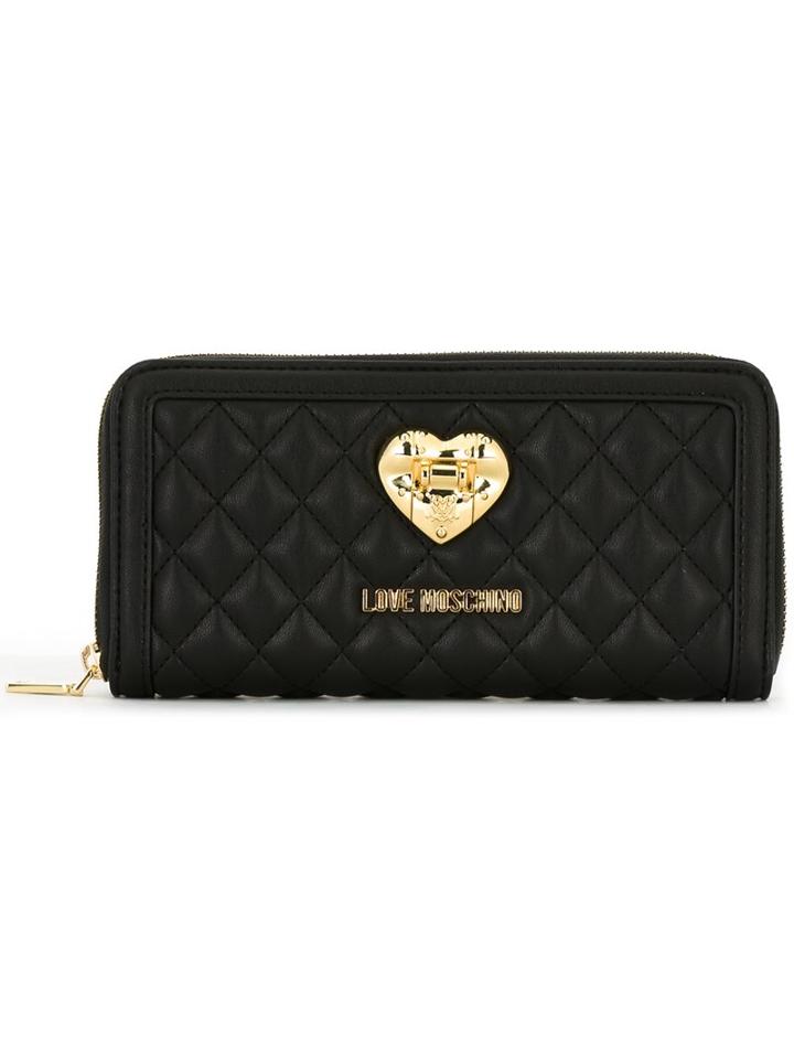 Love Moschino Quilted Zip Around Wallet