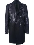 Moschino Trompe-l'oeil Biker Coat, Men's, Size: 52, Grey, Polyester/spandex/elastane/viscose