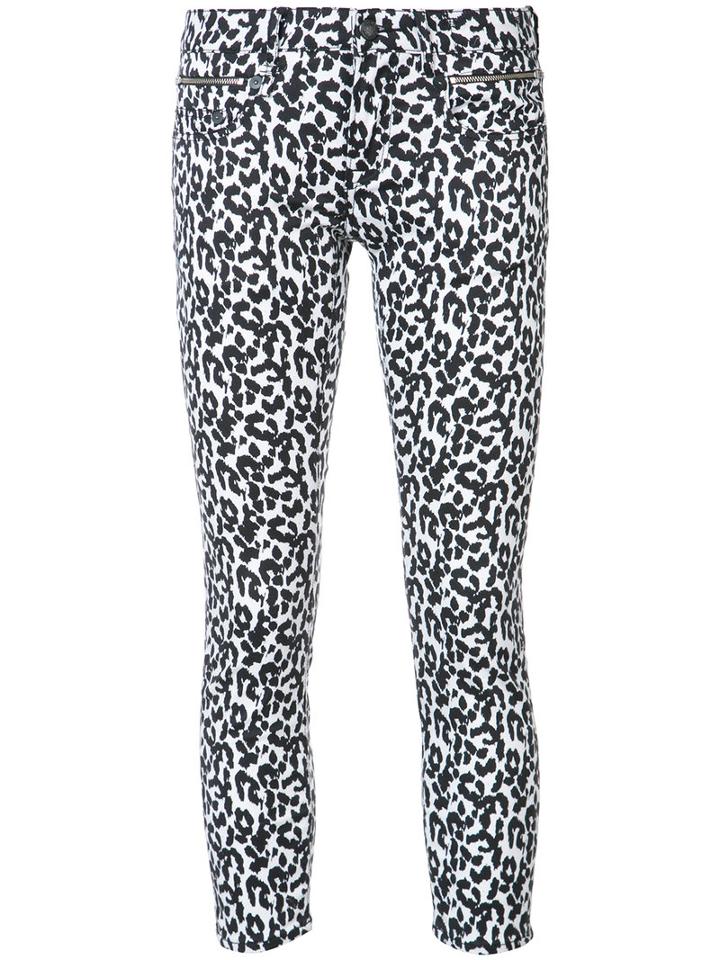 R13 'biker Boy' Leopard Jeans, Size: 26, Black, Cotton/polyurethane