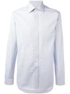 Gieves & Hawkes - Striped Shirt - Men - Cotton - 15, Blue, Cotton