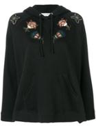 Ktz Oversized Lace-up Hoodie - Black