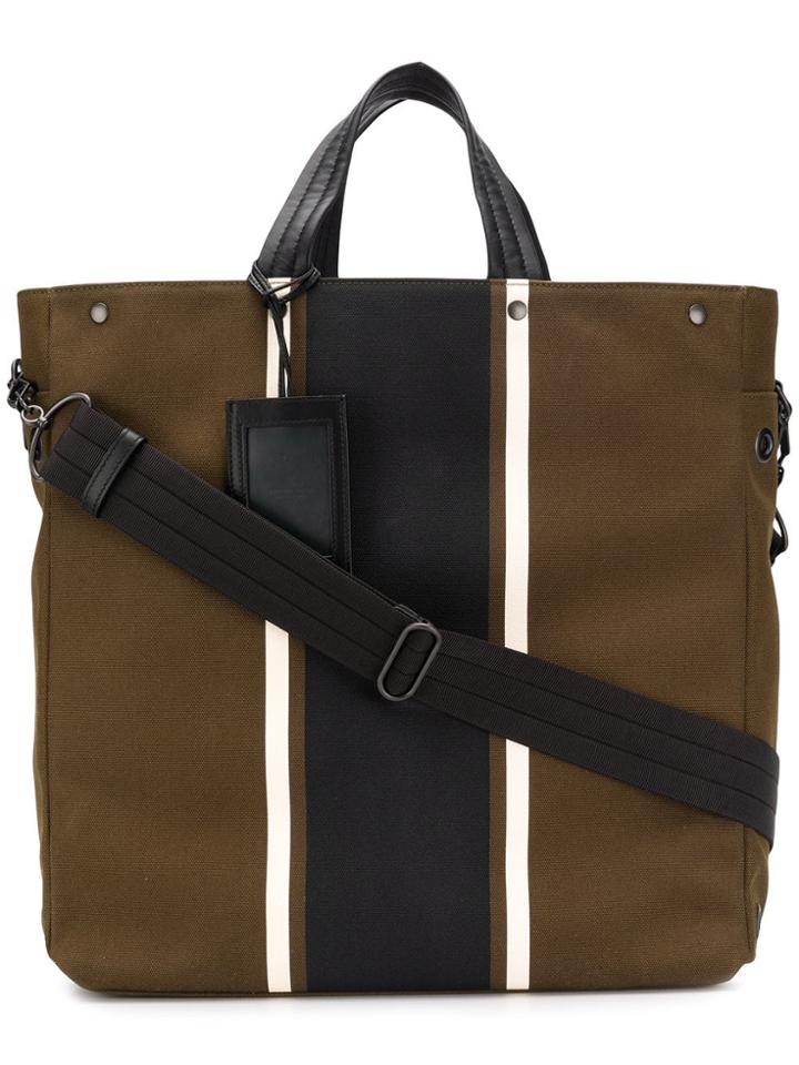 Bottega Veneta Striped Tote - Green
