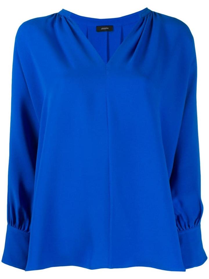 Joseph Alma V-neck Blouse - Blue