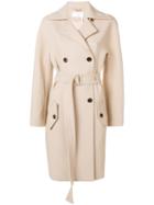 Chloé Belted Double-breasted Coat - Neutrals
