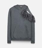 Christopher Kane Feather Insert Hoodie, Women's, Size: Xs, Grey, Cotton