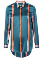 Equipment Striped Fitted Blouse - Green