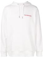 Calvin Klein Jeans Logo Hooded Sweatshirt - White
