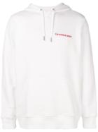 Calvin Klein Jeans Logo Hooded Sweatshirt - White