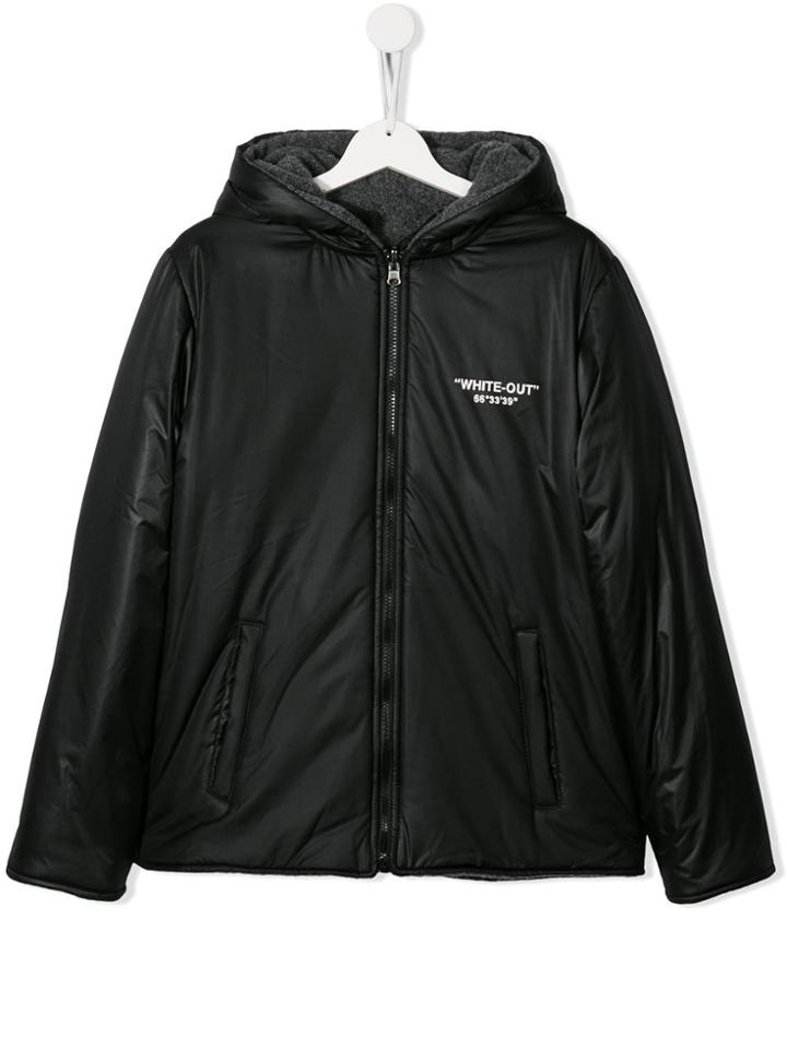 Paolo Pecora Kids Contrast Logo Jacket - Black